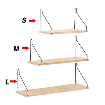 TD® 1 Etagère murale suspendue en bois - 50 x 15,8 x 16,5 cm - Étagère de rangement intérieur maison cuisine, salon, chambre